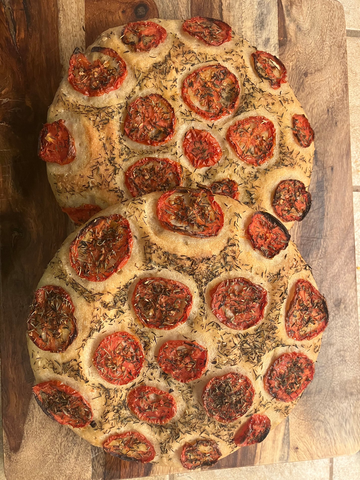 Tomato Garlic Focaccia