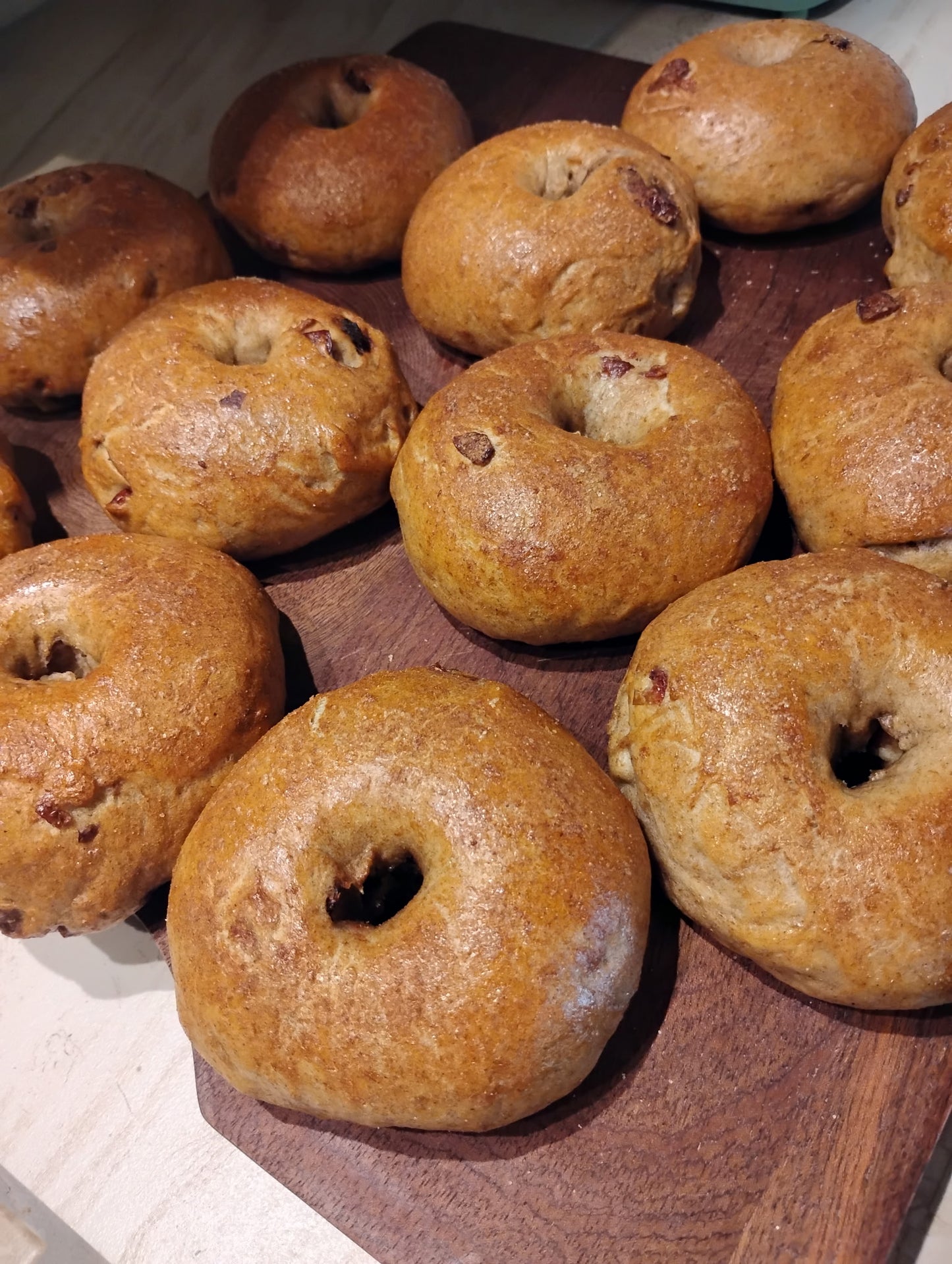 Cinnamon Cranberry Sourdough Bagels