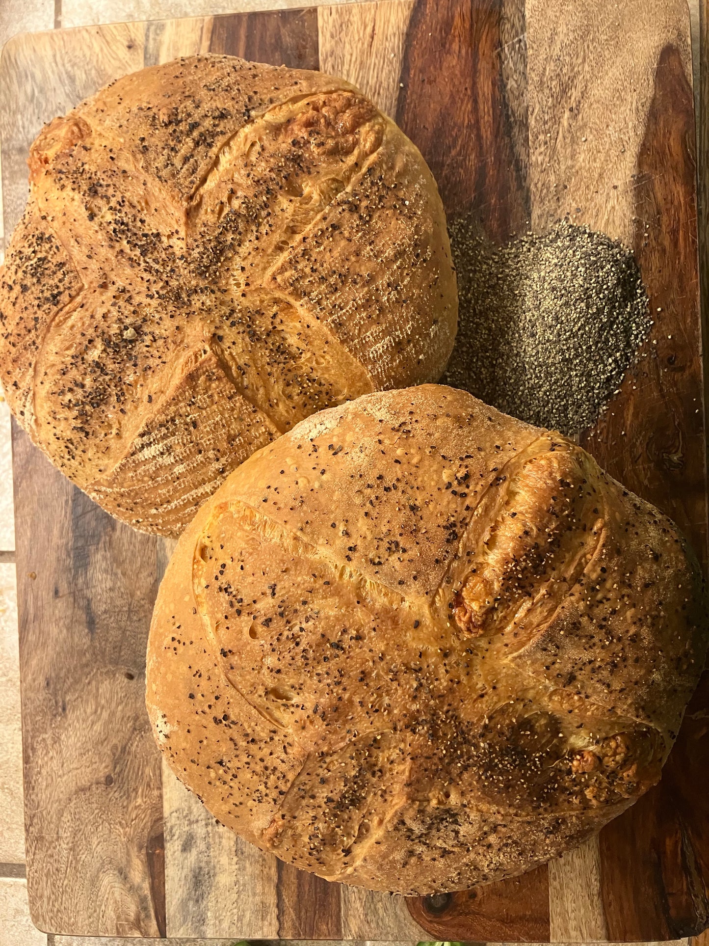 Cheddar Black Pepper Hearth Artisan Bread